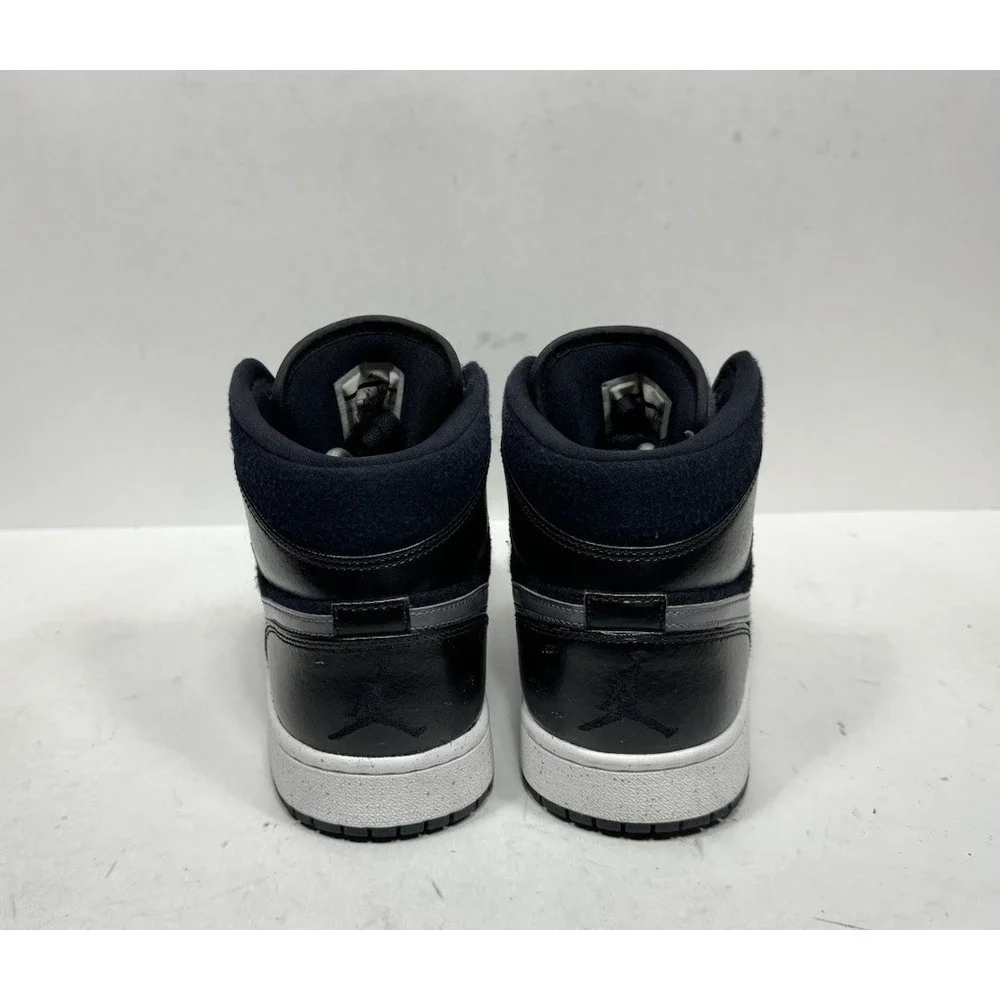 Air Jordan 1 Mid Premium Winterized Black Grey 852542-001‎ Men's Size 9 Shoes